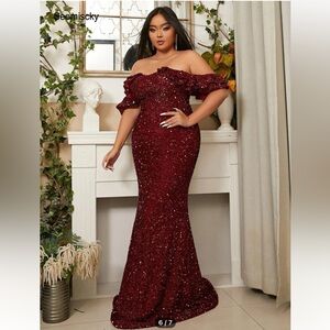Sequin Off Shoulder Dress - SheIn